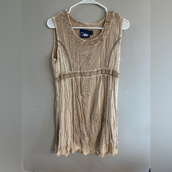 Coline Boho Beaded Dress Vintage - Picture 1 of 4